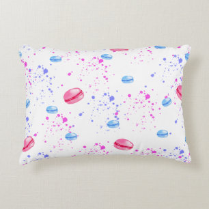 Coussins Décoratifs Macarons appétissants en plaques d'aquarelle