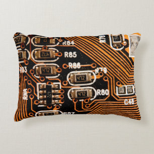 Coussins Décoratifs macro prise de circuit, câbles, condensateurs, car