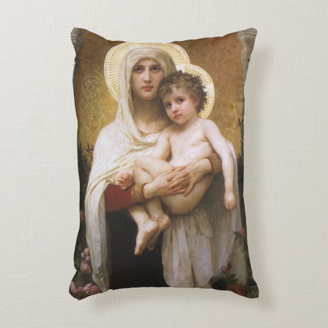 Coussins Décoratifs Madone des Roses de Bouguereau (Devant(Vertical))
