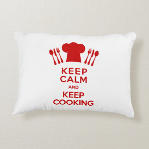 Coussins Décoratifs Maintenez calme et continuez la cuisson