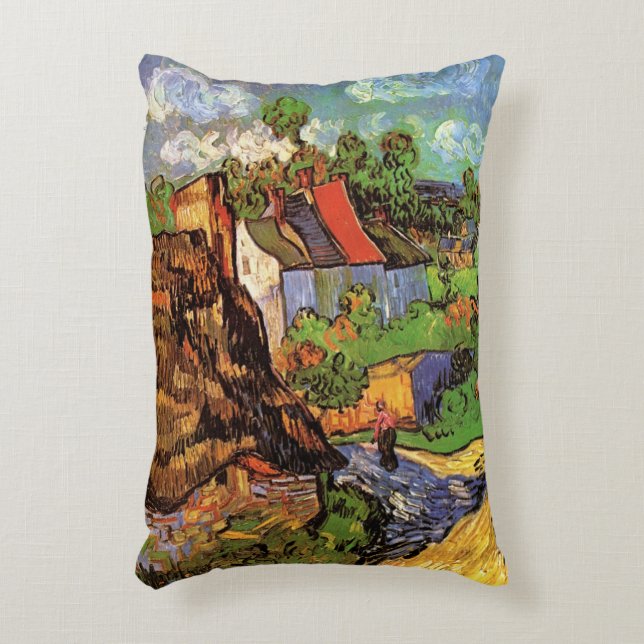 Coussins Décoratifs Maisons à Auvers par Vincent van Gogh (Devant(Vertical))