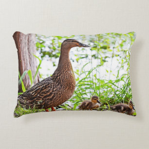Coussins Décoratifs Mallard et Ducklings par Shirley Taylor