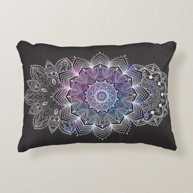 Coussins Décoratifs Mandala floral (Devant)