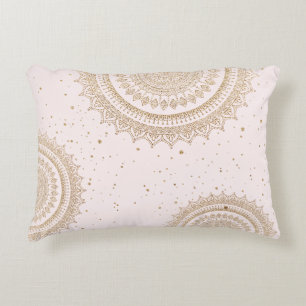 Coussins Décoratifs Mandala scintillant doré de luxe
