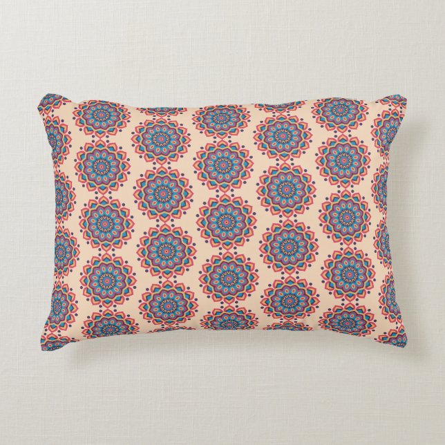 Coussins Décoratifs Mandala vibrant en code hexadécimal (Devant)
