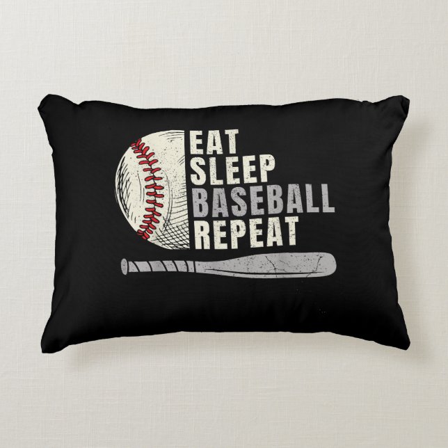 Coussins Décoratifs Mangez Sleep Baseball Répéter Funny Baseball Playe (Devant)