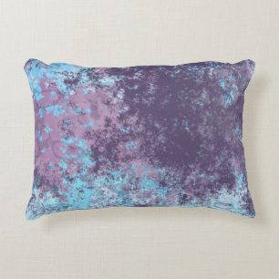 Coussins Décoratifs Marbre bleu, rose et violet Abstrait