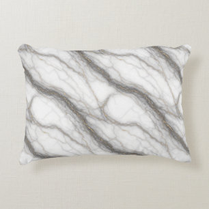 Coussins Décoratifs ✨ Marbre gris blanc Style Moderne Élégant ✨