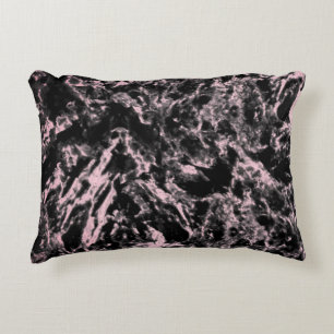 Coussins Décoratifs Marbre rose et noir