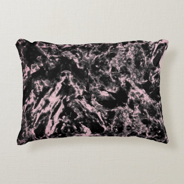 Coussins Décoratifs Marbre rose et noir (Devant)