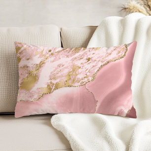 Coussins Décoratifs Marbre Rose Pâle Agate Gold