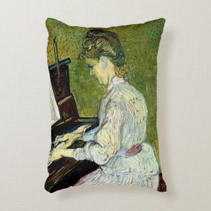 Coussins Décoratifs Marguerite Gachet au piano par Vincent van Gogh