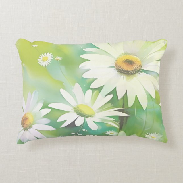 Coussins Décoratifs Marguerites blanches (Devant)
