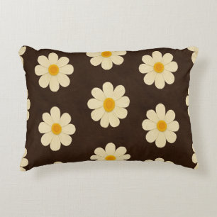 Coussins Décoratifs Marguerites crème et jaune