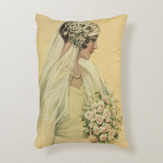 Coussins Décoratifs Mariage Vintage, Portrait de Mariée Victorienne