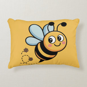 Coussins Décoratifs Mascotte d'abeille adaptée aux enfants avec une tr