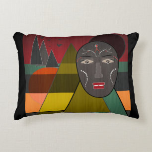 Coussins Décoratifs Masque africain, ethnique, max, Afrique, montagne,
