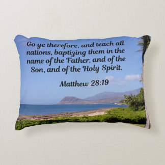 Coussins Décoratifs Matthieu 28:19 Allez donc, et enseignez à tous
