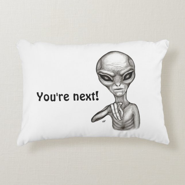 Coussins Décoratifs Mauvais Alien, Tu es le prochain ! (Devant)