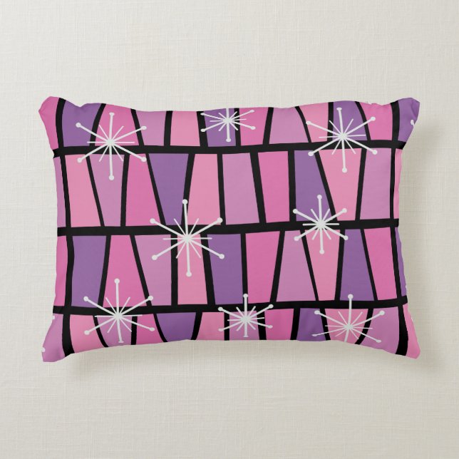 Coussins Décoratifs MCM géométrique Abstrait rose violet (Devant)