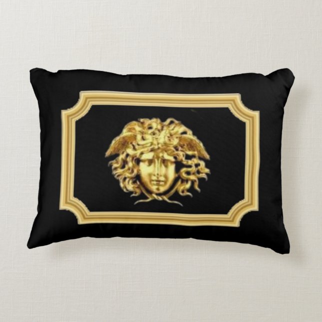 Coussins Décoratifs Médaillon doré romain designer (Dos)