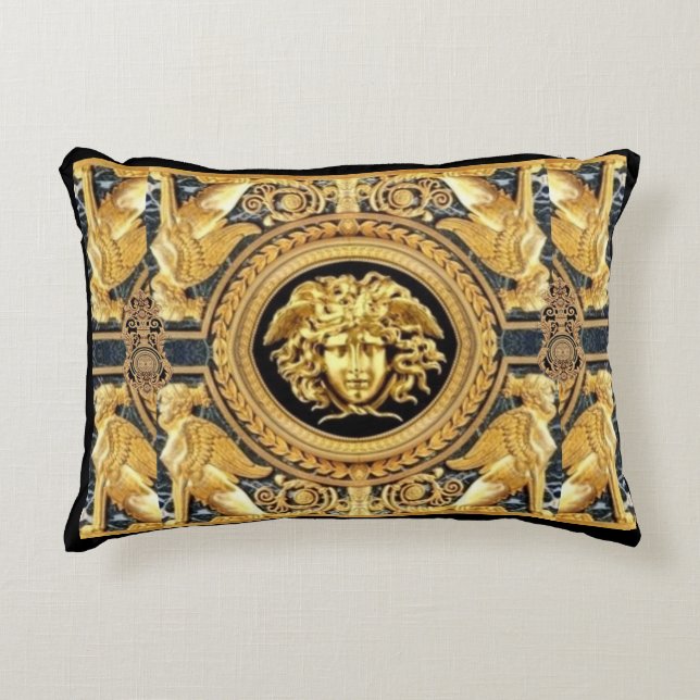 Coussins Décoratifs Médaillon grec en forme de sphinge designer  (Devant)