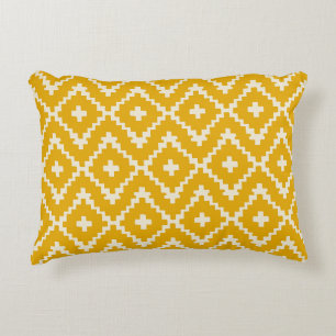 Coussins Décoratifs Médina d'or : Géométrie Marocaine Jaune Andalouse