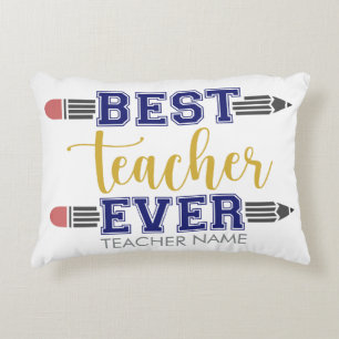 Coussins Décoratifs Meilleur enseignant personnalisé jamais - Cadeau C