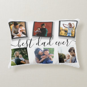 Coussins Décoratifs Meilleur Papa du Monde 6 Photos Collage Instagram