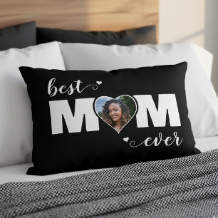 Coussins Décoratifs Meilleure Maman Ever Photo de cœur pour la fête de