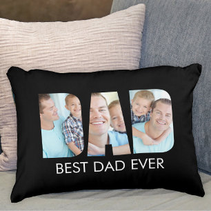 Coussins Décoratifs Meilleure Photo de Papa Noir