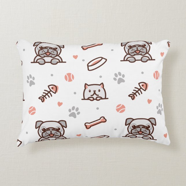 Coussins Décoratifs Mélange de chiens (Devant)