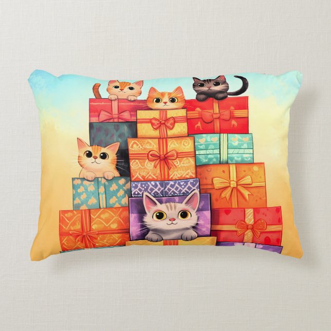 Coussins Décoratifs Meow Gift Birthday Tower (Devant)