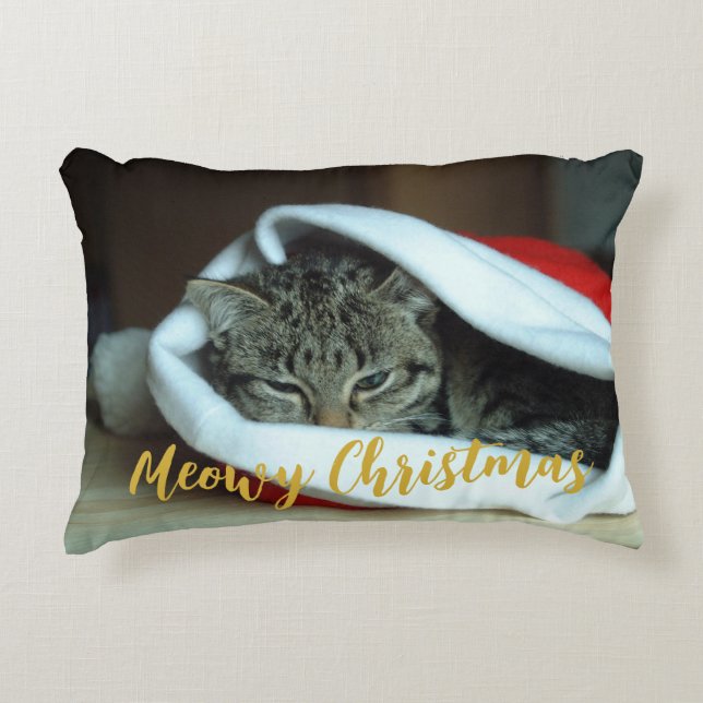 Coussins Décoratifs Meowy Christmas Cat (Devant)