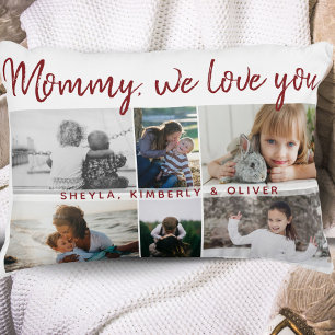 Coussins Décoratifs Mère avec enfants et famille Maman 6 Photo Collag