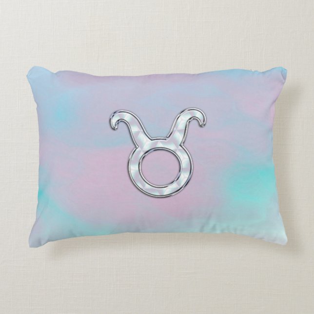 Coussins Décoratifs Mère de style perle Taurus Zodiac Horoscope (Devant)