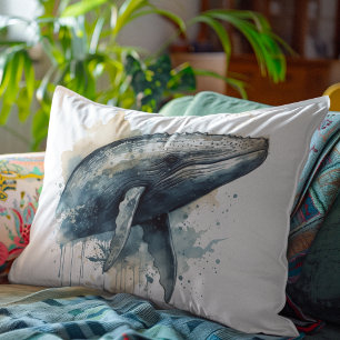 Coussins Décoratifs Merveille de baleine à l'aquarelle