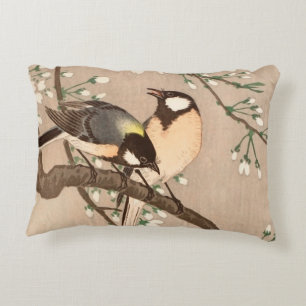 Coussins Décoratifs Mésange japonaise asiatique Ohara Koson Oiseau Cha