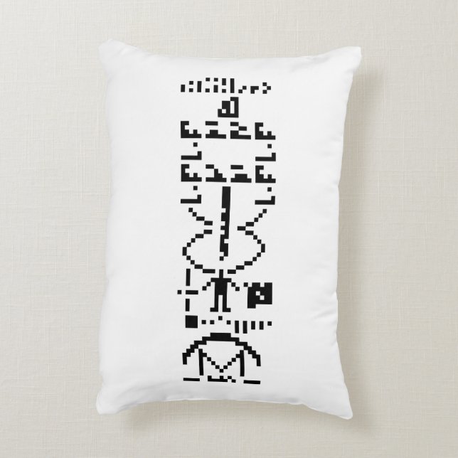 Coussins Décoratifs Message binaire Arecibo 1974 (Dos(Vertical))