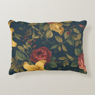 Coussins Décoratifs Midnight Victorian Floral – Yellow Lilies & Roses