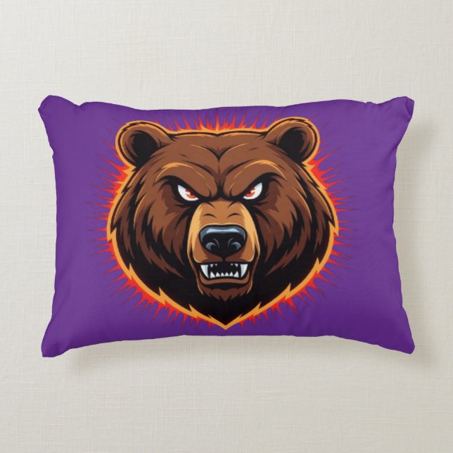 Coussins Décoratifs Mighty Bear – Raw Strength of Nature (Devant)