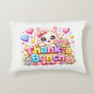 Coussins Décoratifs Mignon Kawaii Merci Beaucoup Nom de Chat Rose Past