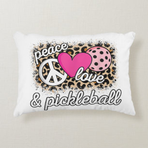 Coussins Décoratifs Mignonne Peace Love Pickleball Player Funny Pickle
