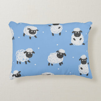 Coussins Décoratifs Mignons moutons blancs : agneaux vintages.