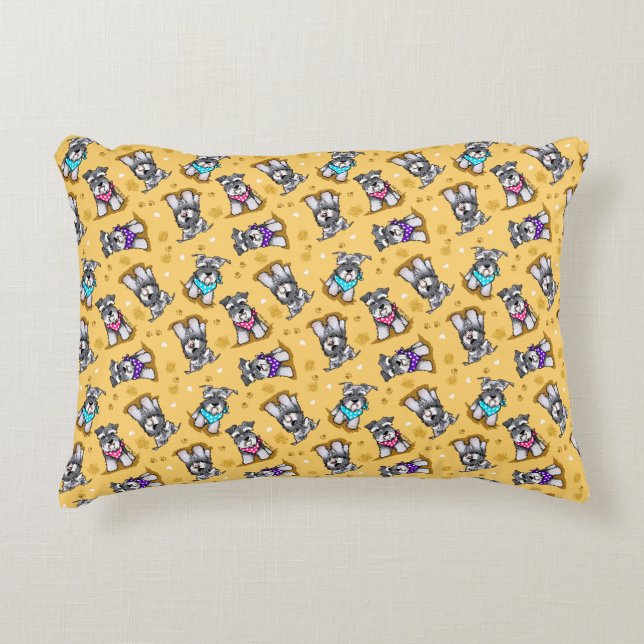 Coussins Décoratifs Mini Schnauzer KiniArt (Devant)
