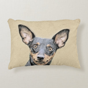 Coussins Décoratifs Miniature Pinscher Peinture mignonne Chien Art ori