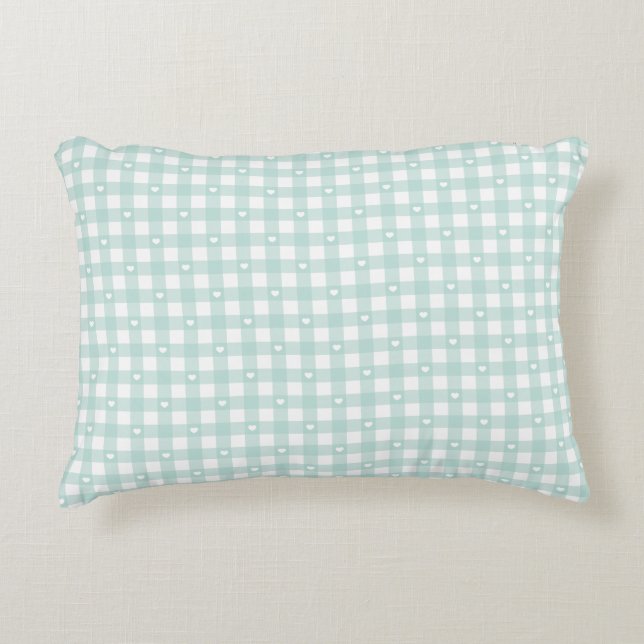 Coussins Décoratifs Mint Green Checks (Devant)