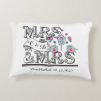 Mme et Mme Cadeau de Mariage lesbien personnalisé