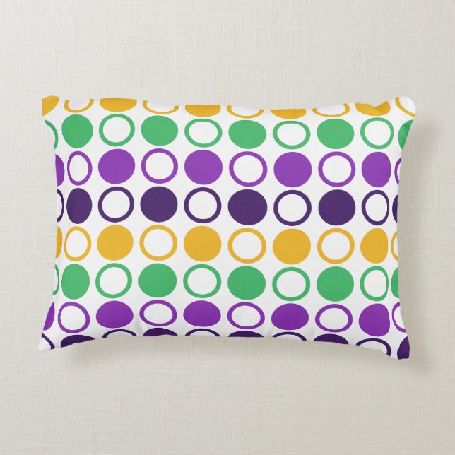 Coussins Décoratifs Mod Mardi Gras Points (Dos)