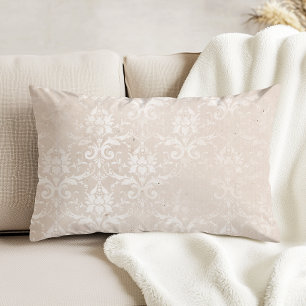 Coussins Décoratifs Modèle de Damas Vintage en ivoire déprimé